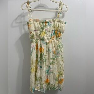 Forever 21 Floral Fruit Mini Dress Summer Vacationwear Cottagecore Women's M